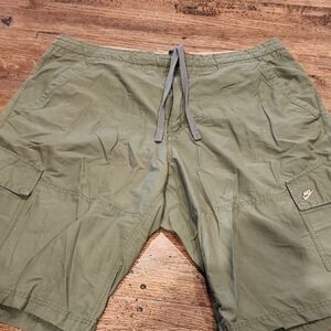 Nike Olive Drawstring Cargo Shorts
